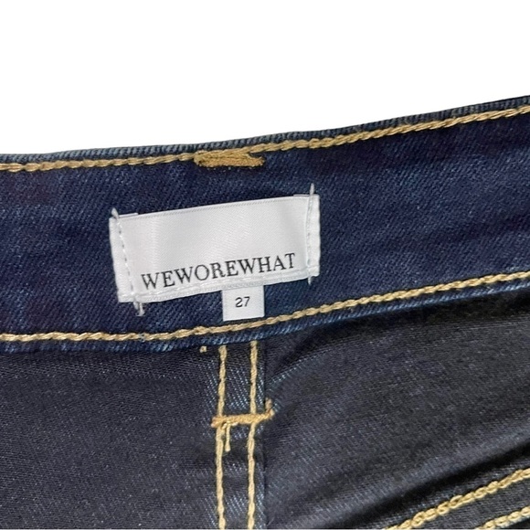 WEWOREWHAT THE DANIELLE HIGH RISE VINTAGE STRAIGHT DANI BLUE BLACK DENIM JEANS - Picture 14 of 16